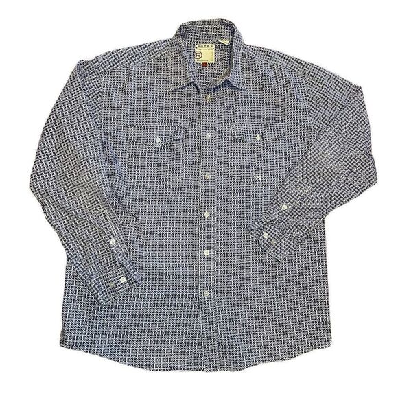 Roper Blue and White Western Button Down Shirt. Size Large. Great Condition!! - Picture 1 of 11